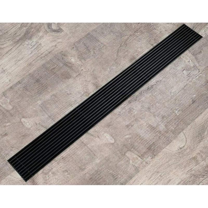 Linear Floor Grate Matt Black 1000mm The Tapware Outlet
