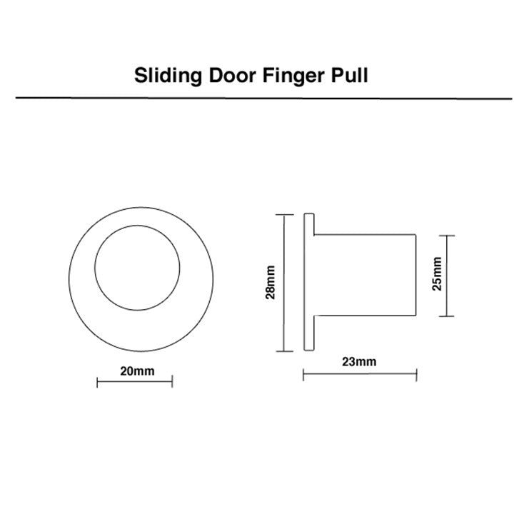 Matt Black Sliding Door Finger Pull The Tapware Outlet