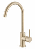 Airlie Gooseneck Kitchen Sink Mixer - Champagne Brass