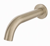 Airlie Curved Wall Spout - French Champagne Brass