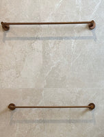 Cobre Single Towel Rail 600mm - Brushed Copper
