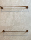 Cobre Single Towel Rail 600mm - Brushed Copper