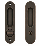 Byron Sliding Privacy Set - Antique Brass