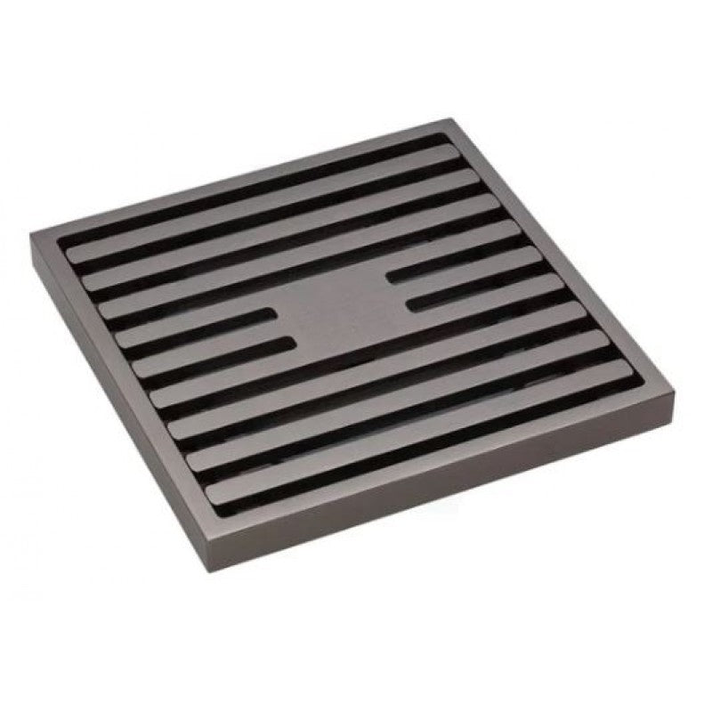 Square Grate Floor Waste Gunmetal - 123mm x 123mm – The Tapware Outlet