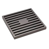 Square Grate Floor Waste Gunmetal - 123mm x 123mm