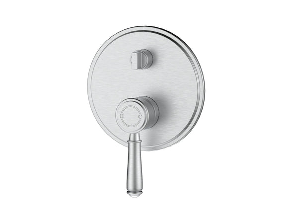 Birmingham II Classical Shower & Bath Mixer Diverter  - Brushed Nickel