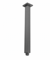 Square Ceiling Drop Down Shower Arm 310mm - Gunmetal