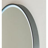 LED Mirror Gunmetal Oval Frame - 600mm x 900mm