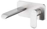 Ikon Kiama Wall Mixer & Spout Combination - Brushed Nickel