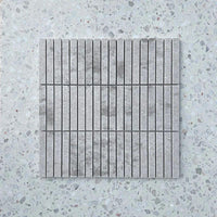 Natural Stone Mosaic Tile Sheet - Grey Avoca Lini