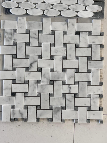 Natural Stone Marble Carrara Mosaic Sheet - Geo Dominica