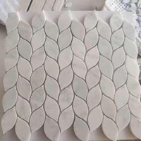 Natural Stone Carrara Mosaic Sheet - Biano Oceano