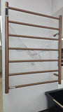 Cobre Heated Towel Rail - 7 Round Brushed Copper Bars