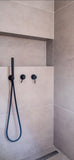 Tubo Round Hand Shower on Bracket - Matt Black