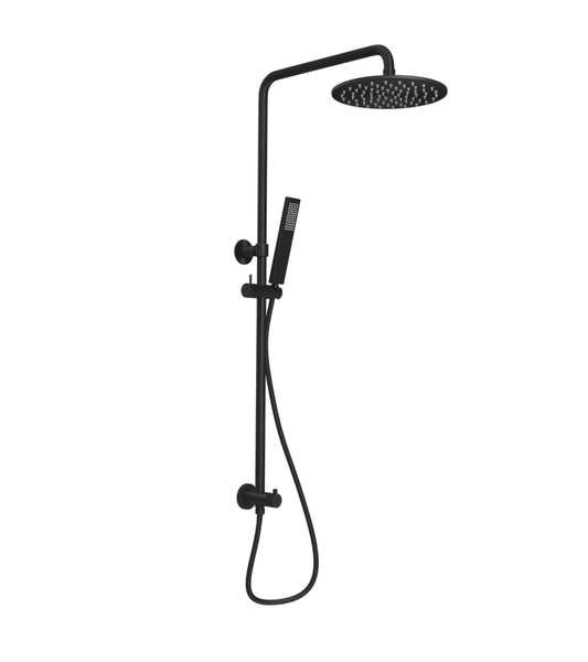 Coral Slimline Combo Shower Set - Matt Black