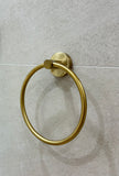 Round Towel Ring - Brushed Gold