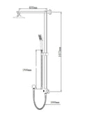 Eva Twin hose Deluxe Combo Shower Set - Matt Black
