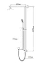 Eva Twin hose Deluxe Combo Shower Set - Matt Black