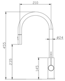 Ocean Deluxe II Kitchen Pull-out Sink Mixer - Brushed Nickel