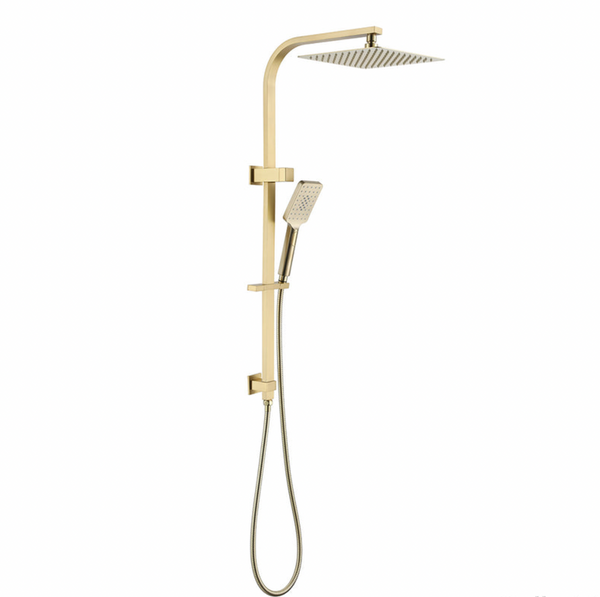 Coomera Square Multifunction Combo Shower rail - Brushed Gold