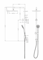 Coral Combo Shower Set - Matt Black