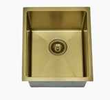 Coomera Above/Undermount Single Bowl 340mm x 400mm -Brushed Gold