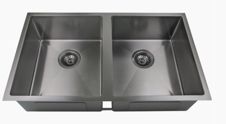 Coomera Above/Undermount Double Bowl 760mm -Gunmetal Grey
