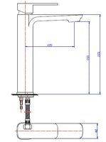 Eva Basin Mixer Tall - Gunmetal