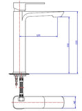 Eva Basin Mixer Tall - Gunmetal