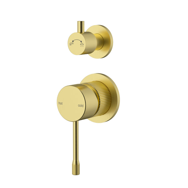 Coco Shower & Bath Mixer Diverter - Brushed Gold