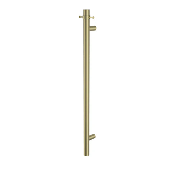 Heated Towel Rail Vertical - Brushed Gold