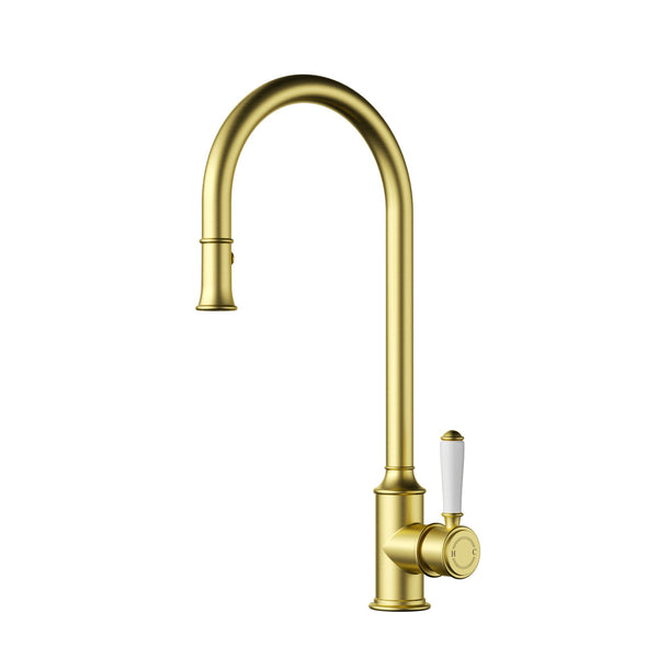 Birmingham Deluxe Pull Out Sink Mixer - Brushed Gold