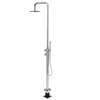 Outdoor Free Standing Shower Combo - Stainless Steel