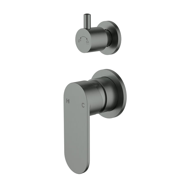 Coral Shower & Bath Mixer Diverter - Gunmetal