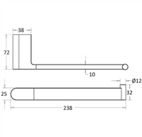 Coral Towel Bar - Brushed Nickel