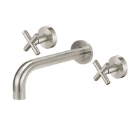 Cross Bath Set - Brushed Nickel