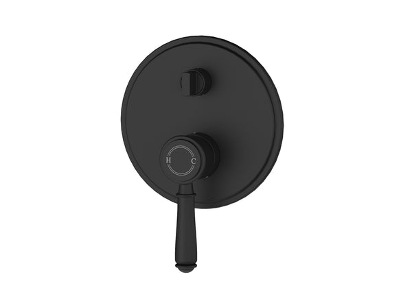 Birmingham II Classical Shower & Bath Mixer Diverter  - Matt Black