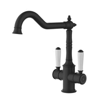 Birmingham Dual Kitchen Sink Mixer - Matt Black