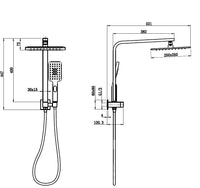 Amarna Mini Combo Shower Set - Gunmetal