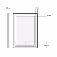 Brush Gold Mirror - 600 x 900MM