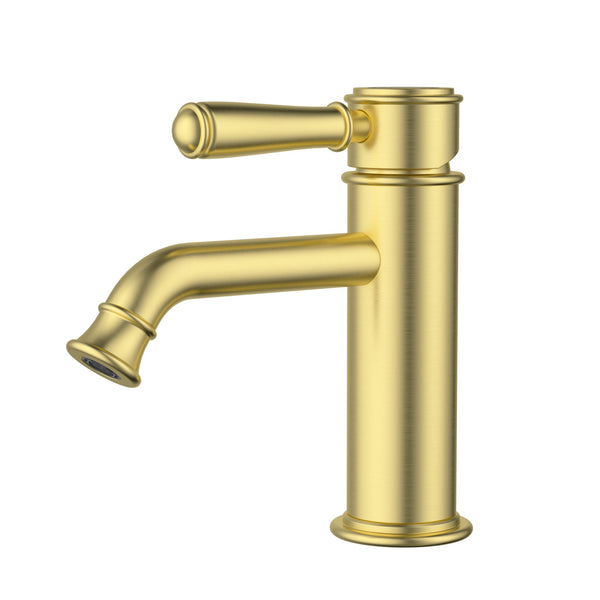 Birmingham II Classical Basin Sink Mixer - Brushed Gold