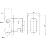 Nova Shower & Bath Mixer Diverter - Chrome