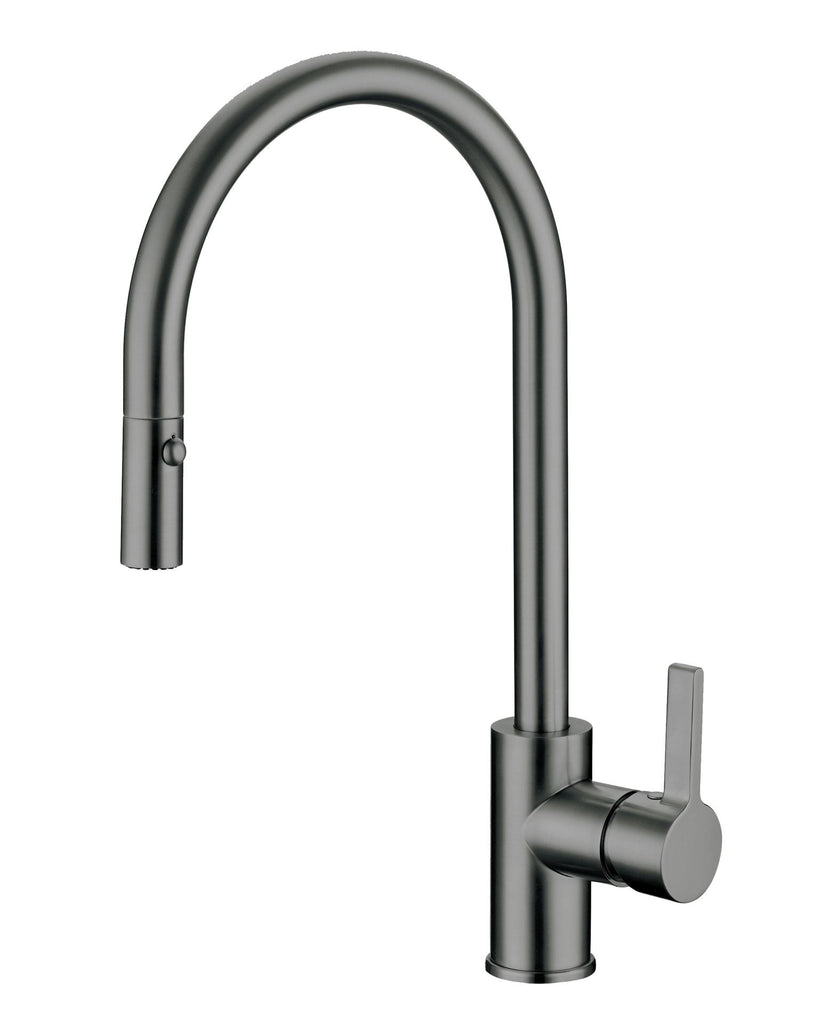 Ocean Deluxe Pull Out Kitchen Sink Mixer - Gunmetal – The Tapware Outlet