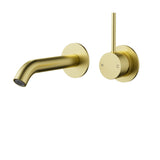 Amalfi Wall Mixer & Spout Set - Brushed Gold