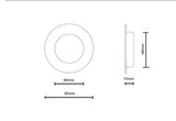 Matt Black Round Sliding Flush Pull - 65mm