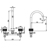 Coco Progressive 1/4 Turn Basin Set - Brushed Gold