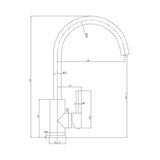 Cobre Sink Mixer - Brushed Copper