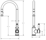 Birmingham Deluxe Pull Out Sink Mixer - Brushed Gold