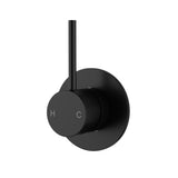 Round Wall Mixer Lever Up - Matt Black