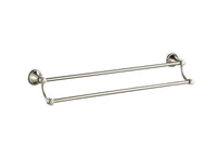 Birmingham Double Towel Rail 600mm - Brushed Nickel